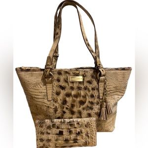 Brahmin Asher Melbourne Jayden and Ady Wallet Set with dust bag